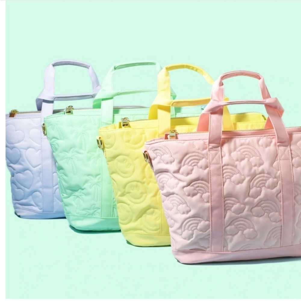 NWT Stoney Clover Lane over the rainbow Mini Puffy Tote Out of Office collection